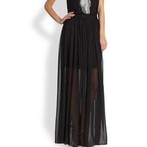 Alice + Olivia Black Sheer Maxi Skirt Size XS/S